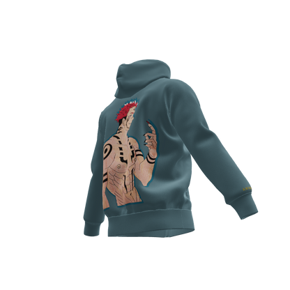 King of Curses : Oversized Zipper Hoodie