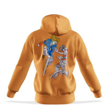 The Time Warrior Clash : Oversized Zipper Hoodie